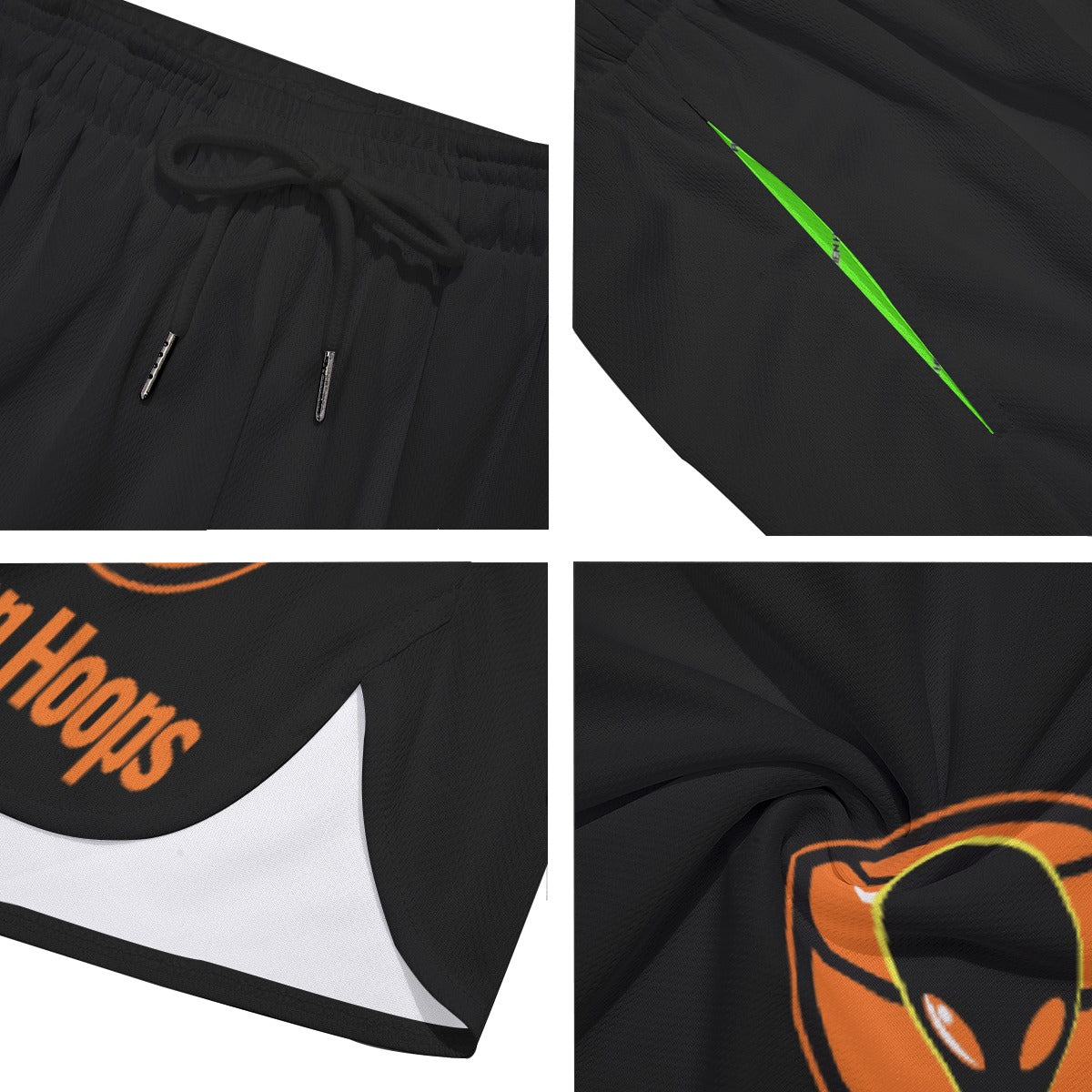 Adult Alien Hoops Split-Side Training Shorts