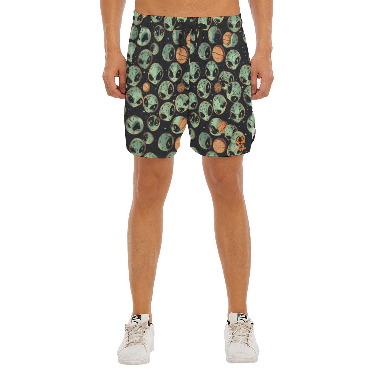 Training Shorts, Breathable Athletic Shorts, Alien Hoops Split-Side Shorts