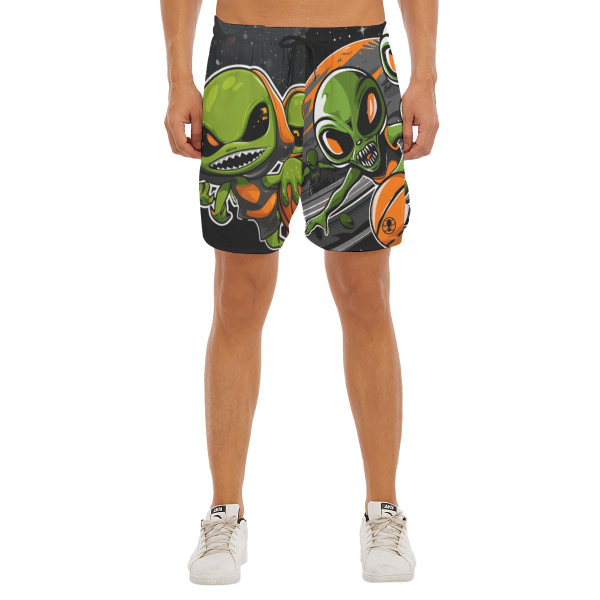 Training Shorts, Breathable Athletic Shorts, Alien Hoops Split-Side Shorts