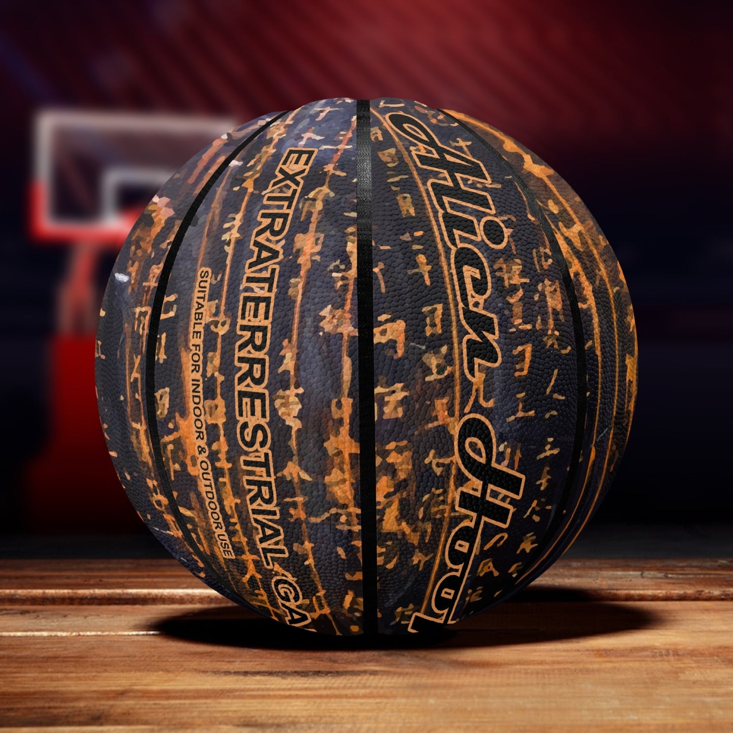 Basketball, Synthetic Leather Basketball, Alien Hoops Basketball