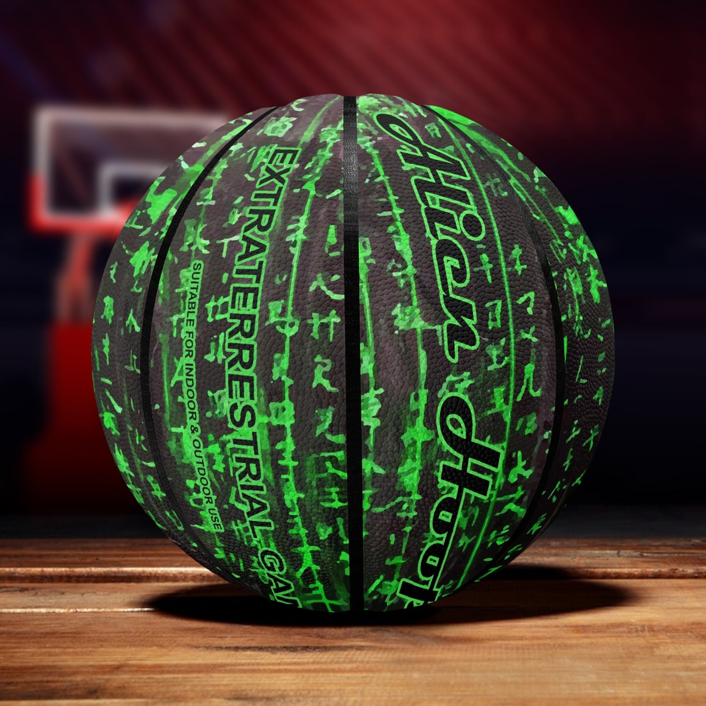 Basketball, Synthetic Leather Basketball, Alien Hoops Basketball