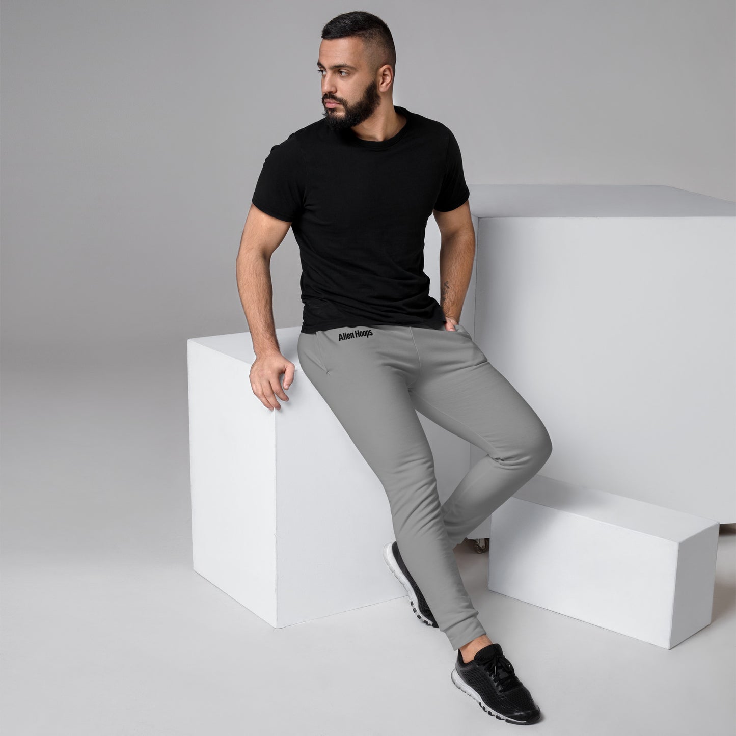 Alien Tech Apparel, basketball warm ups, jogger set, joggers, sweatpants, model 1