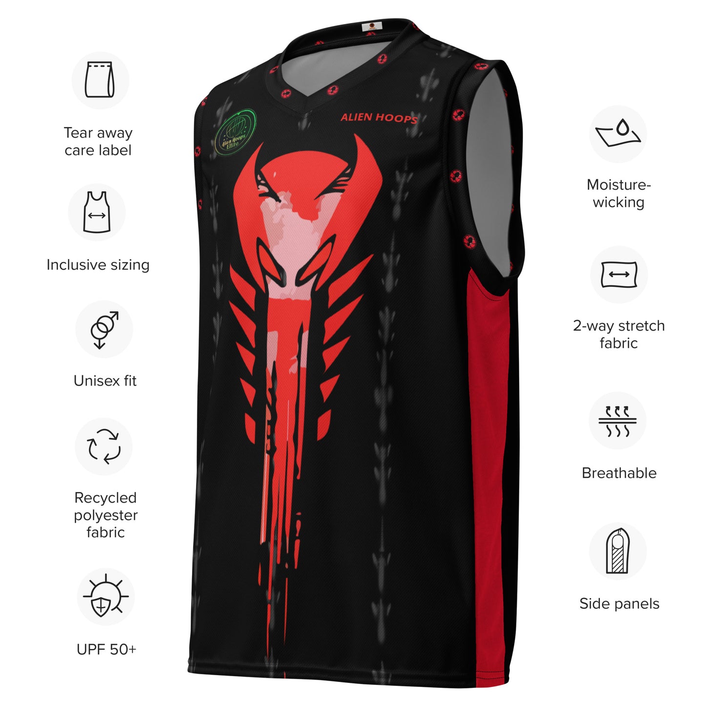 Basketball Jersey, Athletic Fit Jersey, Alien Hoops Basketball Gear