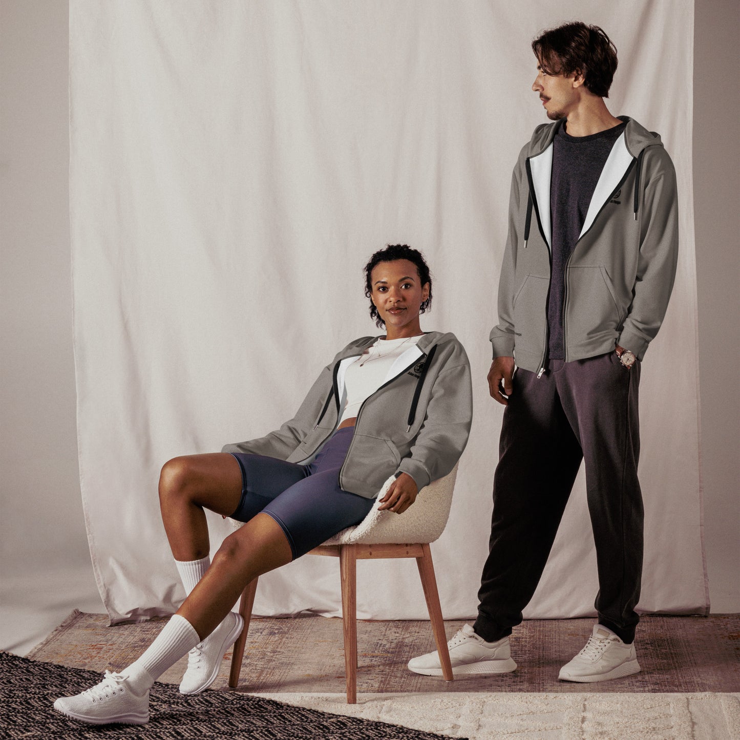 Alien Tech Apparel, basketball jogging suit, jogger set, Zip Hoodie, Hoodie, model 1