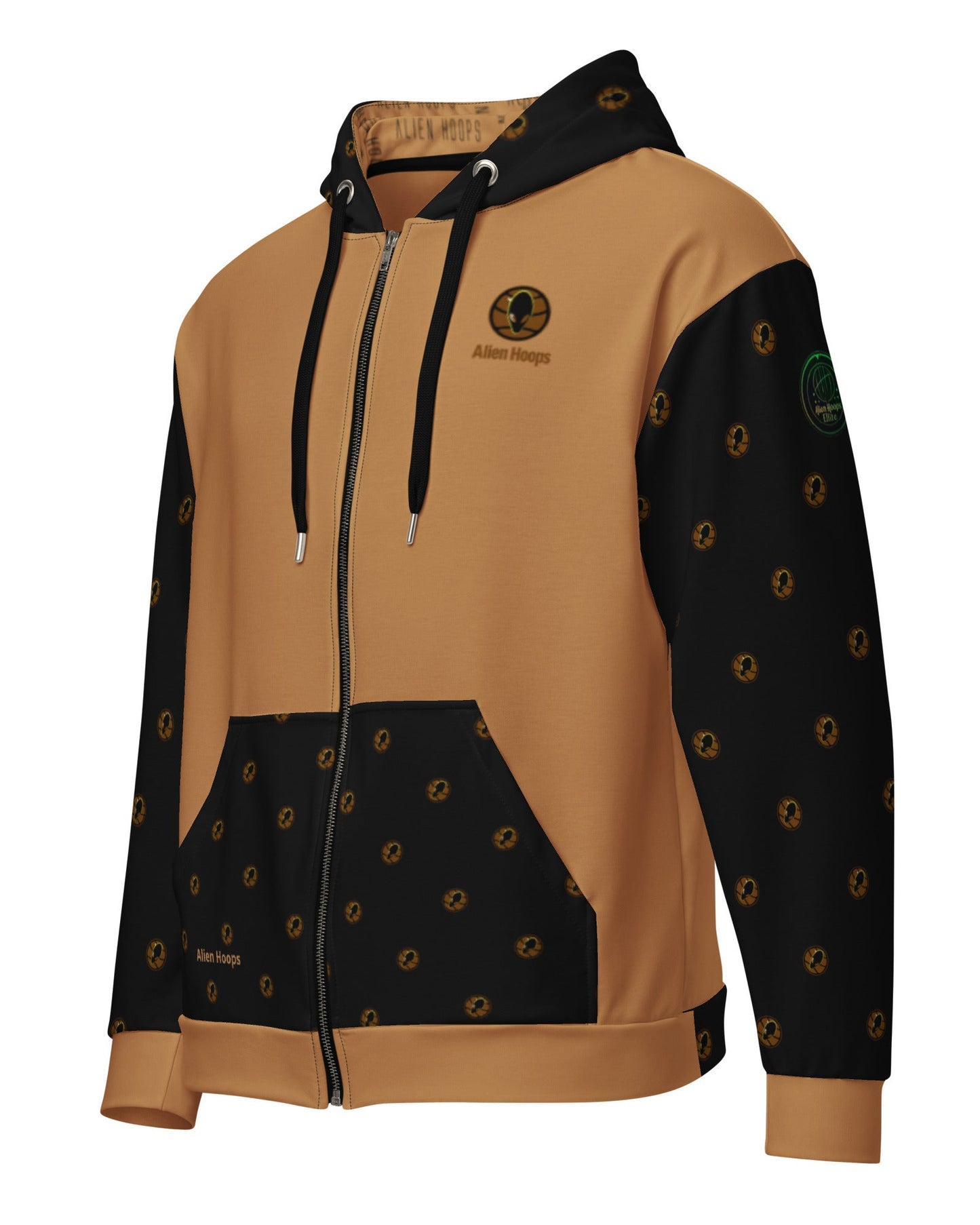 Alien Tech Apparel, basketball jogging suit, jogger set, Zip Hoodie, Hoodie, front 1