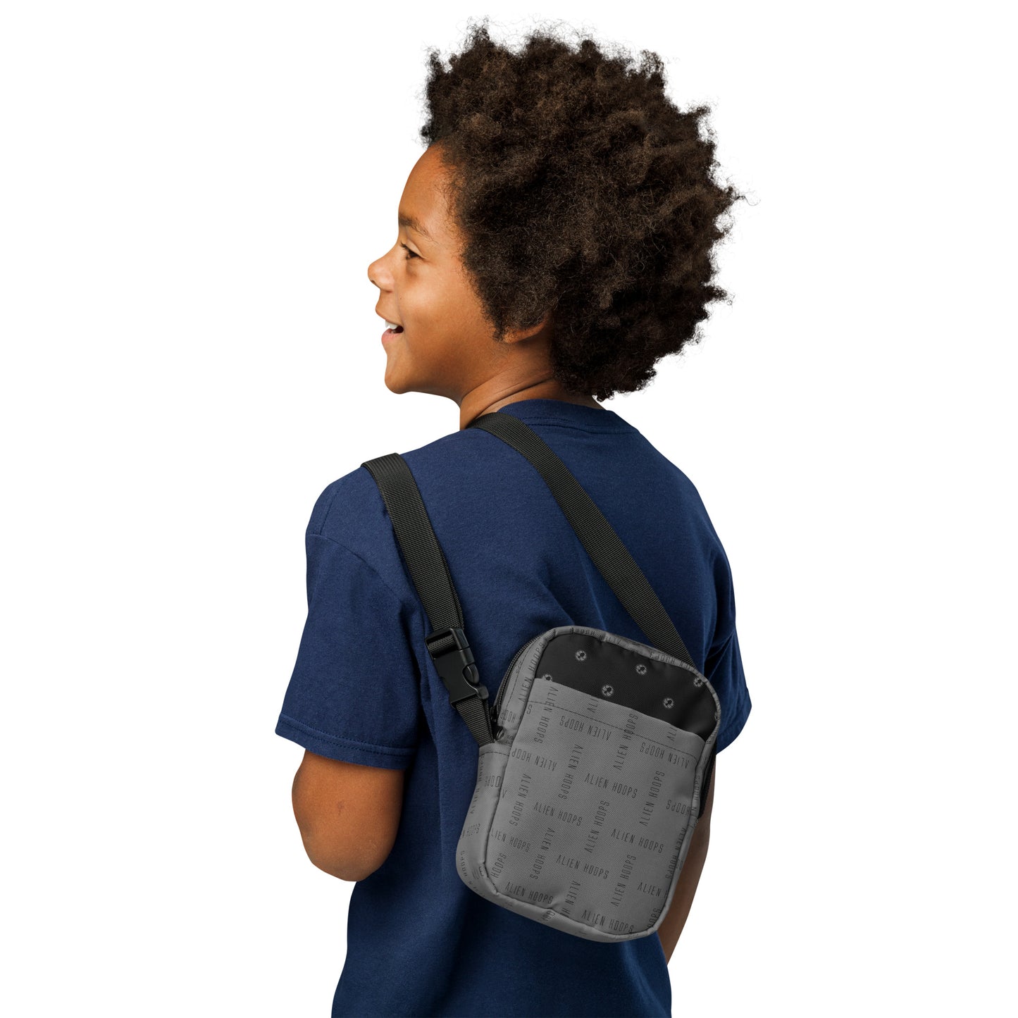 alien hoops cross-body bag, cross-body bag, satchel, alien hoops bag, basketball bag, hand bag, boy model