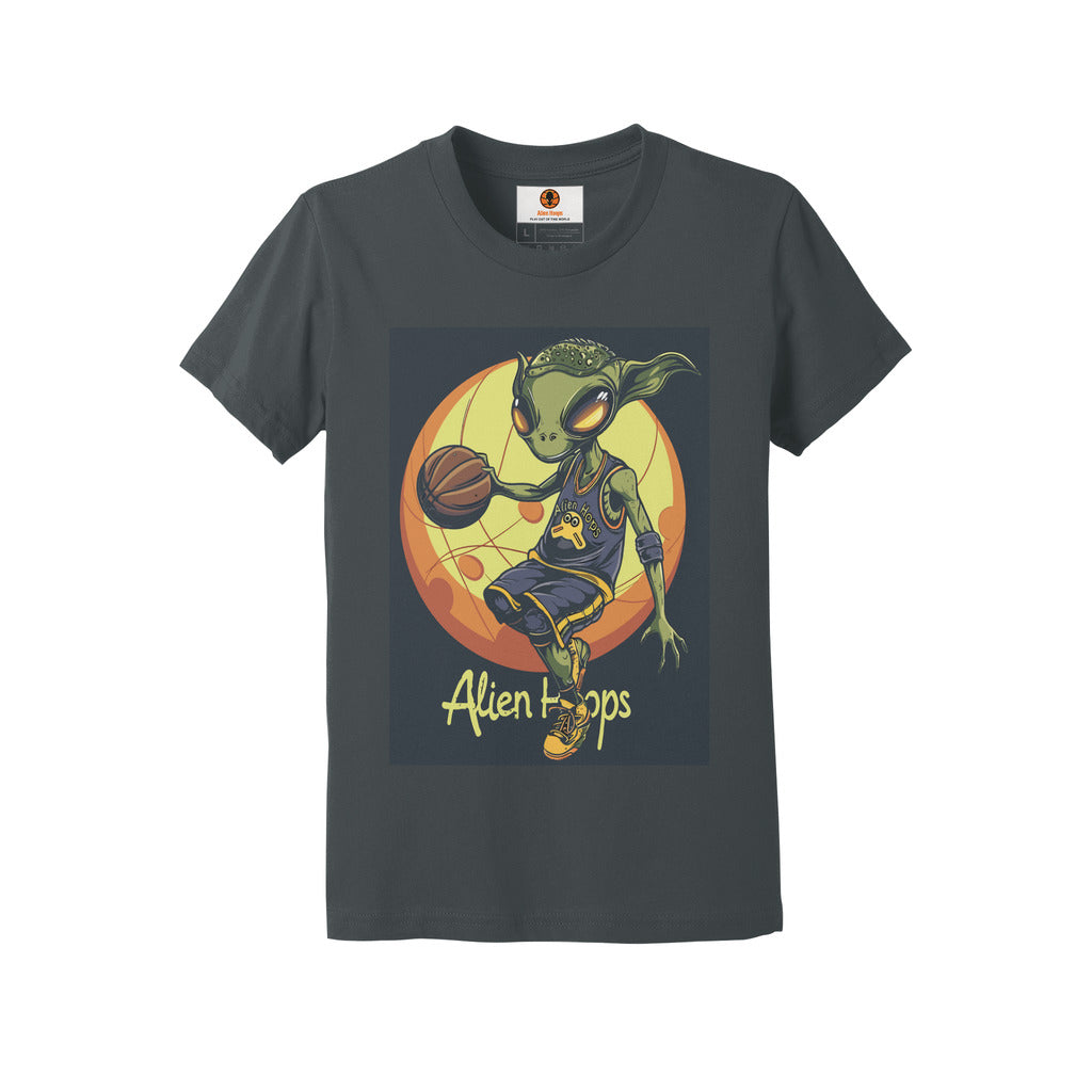 Youth Alien Hoops T-Shirt, 100% cotton, midweight fabric