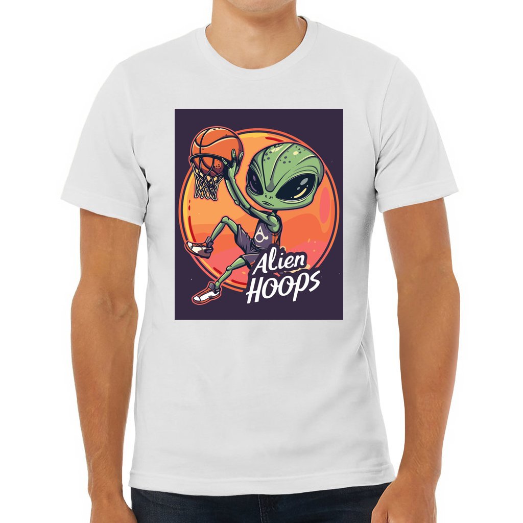 Basketball T-Shirt, Comfortable Sports T-Shirt, Alien Hoops Athletic Gear