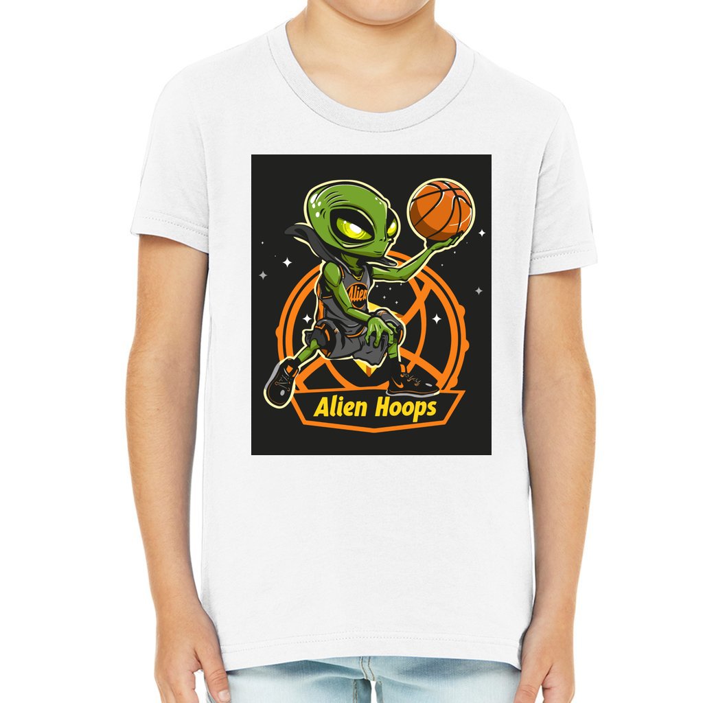 Youth Alien Hoops T-Shirt, 100% cotton, midweight fabric