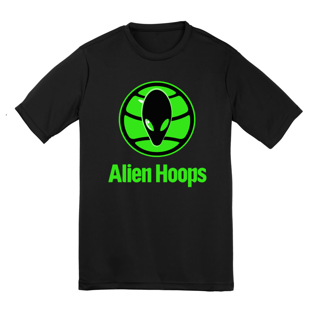 Youth Alien Hoops Elite T-Shirt, kids' athletic wear, moisture absorbing fabric