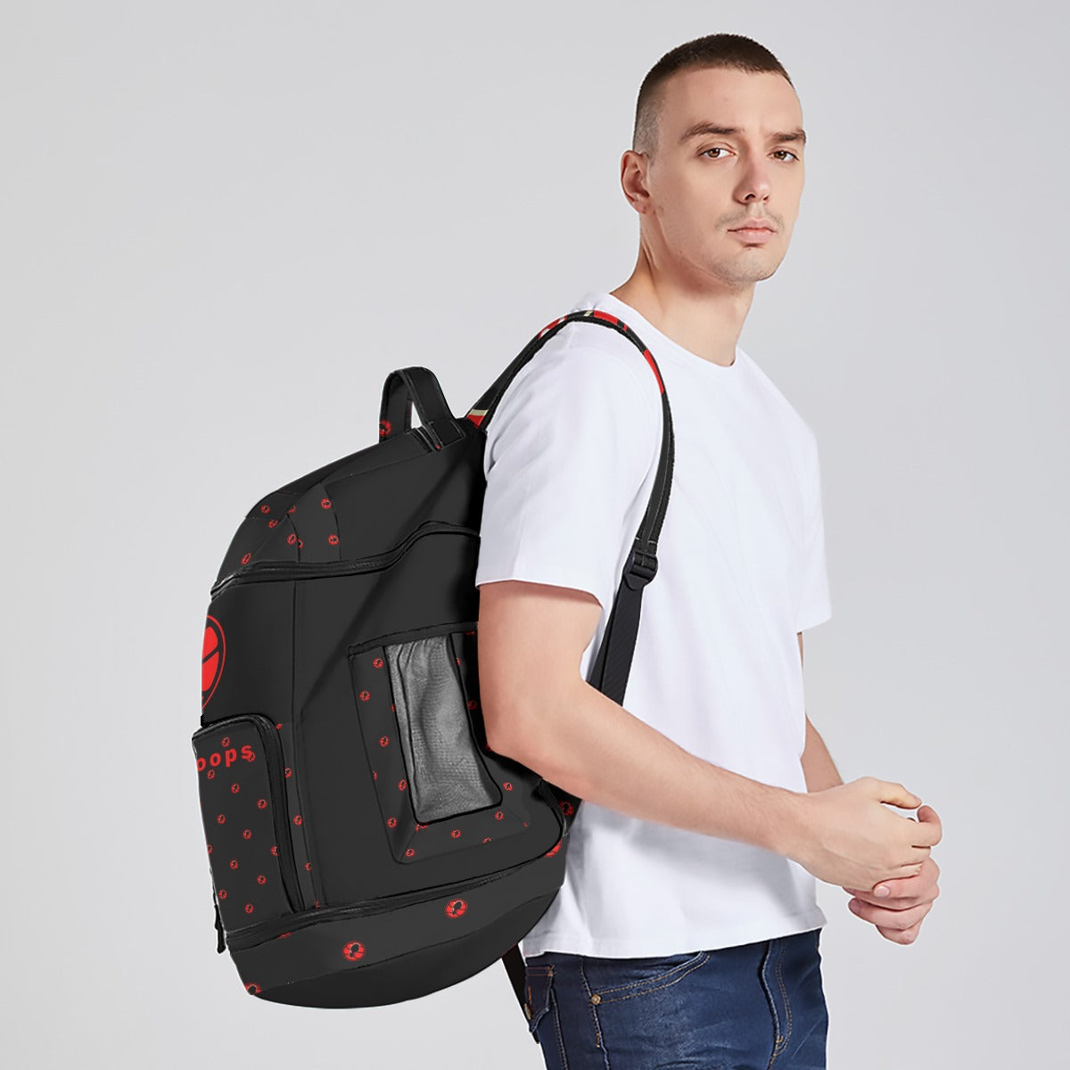 Sports Backpack, Scratch-Resistant Backpack, Alien Hoops Travel Gear