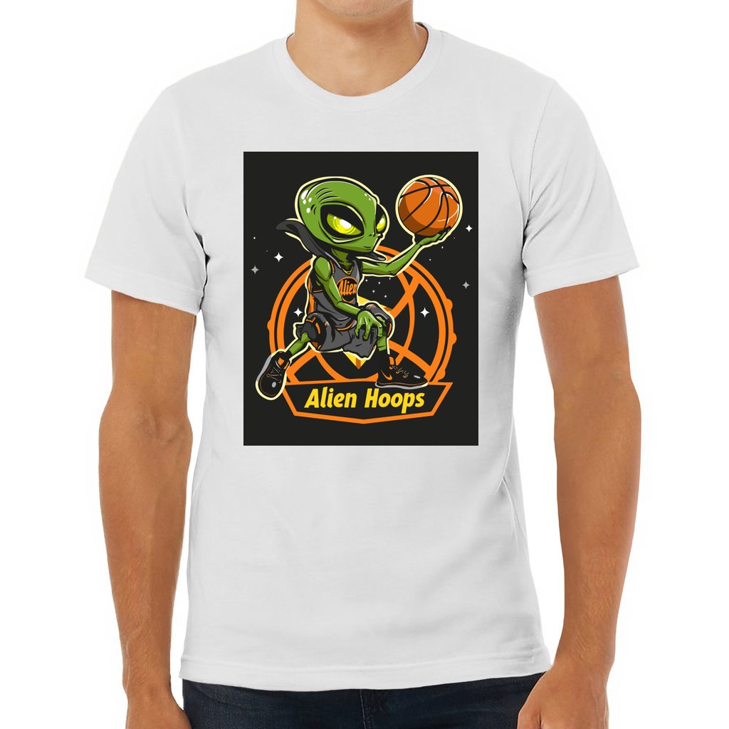 Basketball T-Shirt, Comfortable Sports T-Shirt, Alien Hoops Athletic Gear