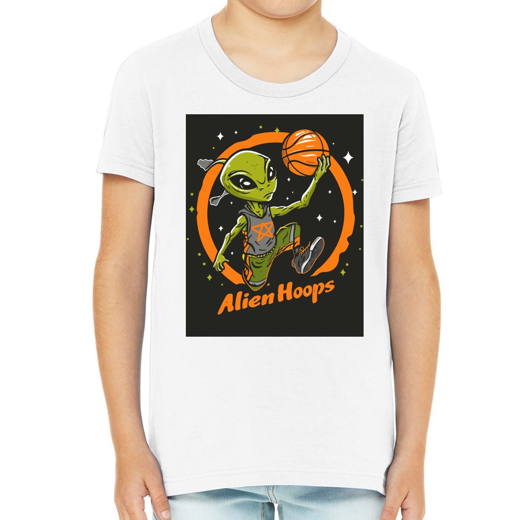 Youth Alien Hoops T-Shirt, 100% cotton, midweight fabric