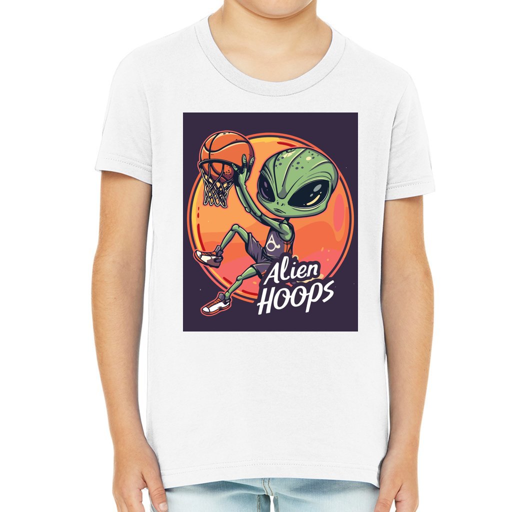 Youth Alien Hoops T-Shirt, 100% cotton, midweight fabric