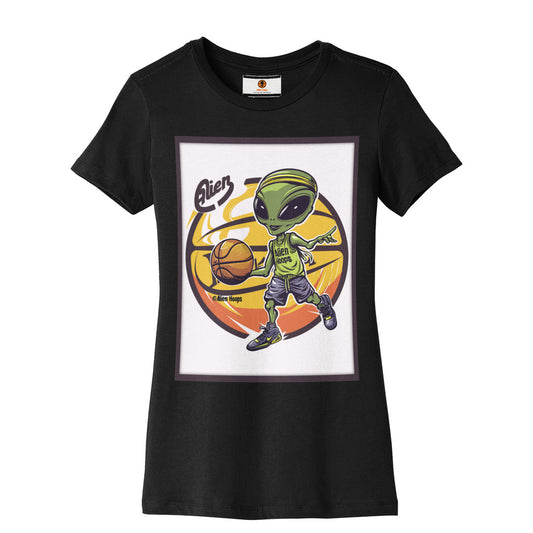 Women’s Alien Hoops T-Shirt, Women's Basketball T-shirt, Breathable Cotton