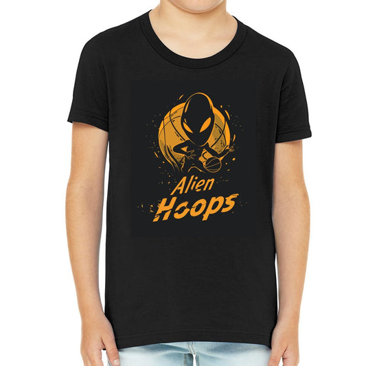 Youth Alien Hoops T-Shirt, kids' cotton tee, durable everyday wear