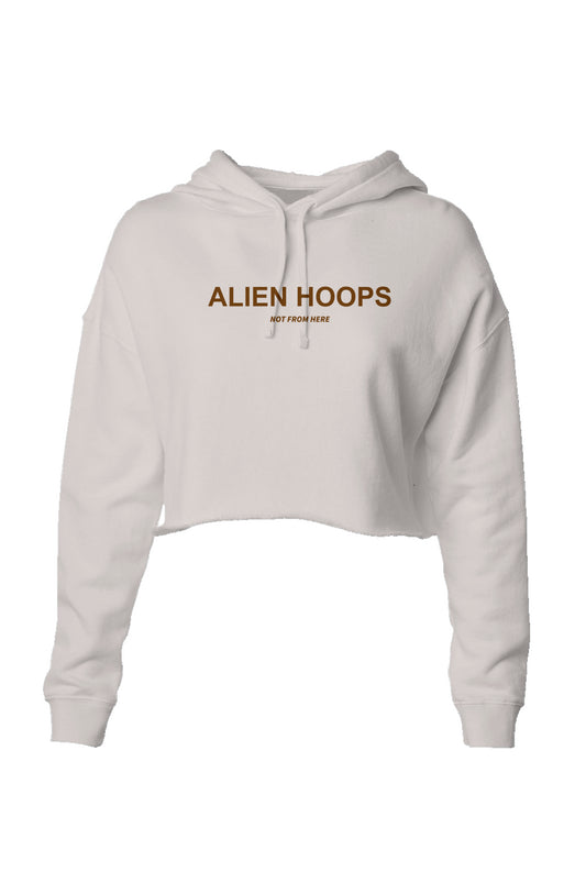 alien hoops elite women's cropped hoodie, cropped hoodie,cutoff hoodie, hoodie,soft hoodie, women outwear, women's basketball hoodie, women's hoodie, front