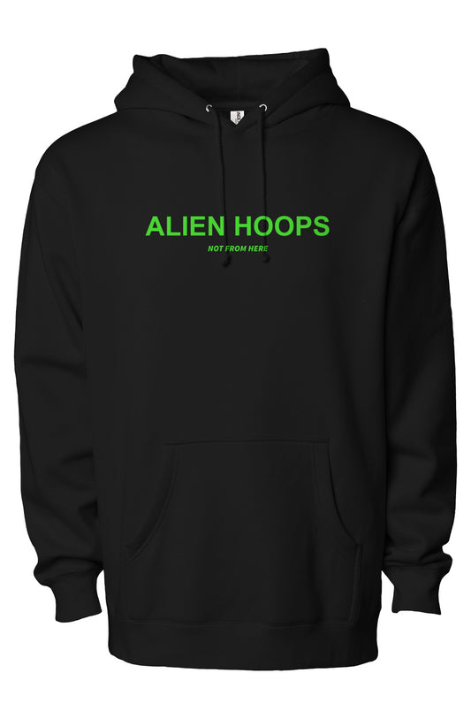 Alien Tech Elite Sweatsuit, Alien Tech Elite Pullover Hoodie, hoodie, pullover hoodie, basketball hoodie, black and green, front