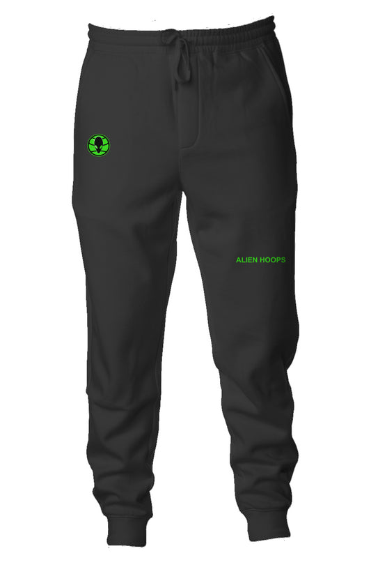 Alien Tech Elite Sweatsuit, Alien Tech Elite Sweatpants, sweatpants, sweatpants, basketball sweatpants, black and green, front