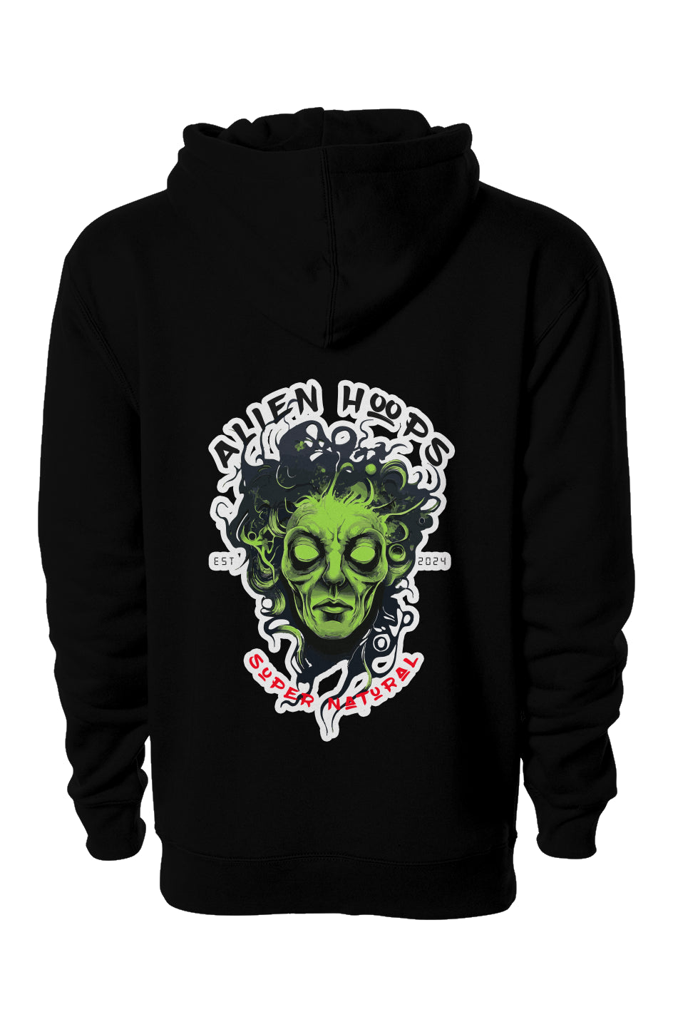 alien hoops hoodie, alien hoops supernatural hoodie, Alien Hoops Supernatural, Supernatural, supernatural hoodie, hoodie, heavy duty hoodie, queen krayta, back