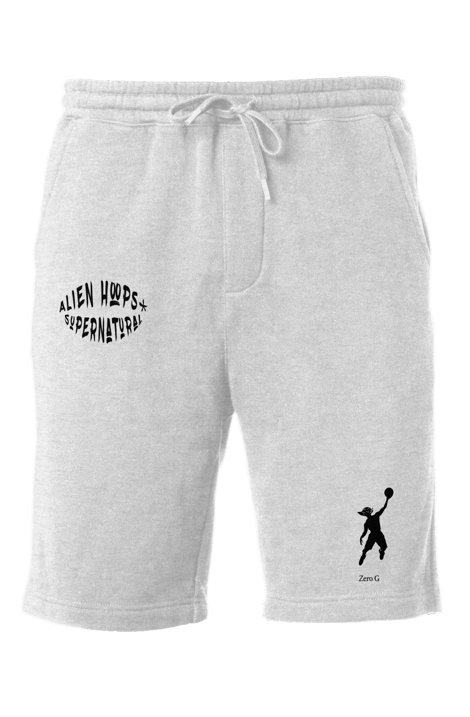 alien hoops, Supernatural, supernatural shorts, Fleece Shorts, shorts, basketball shorts, alien hoops supernatural shorts, zero g, front