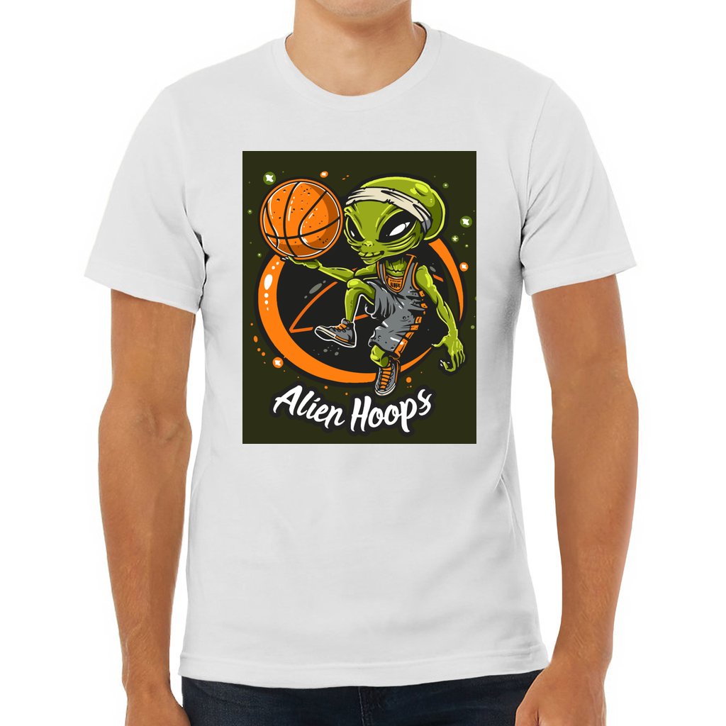 Basketball T-Shirt, Comfortable Sports T-Shirt, Alien Hoops Athletic Gear