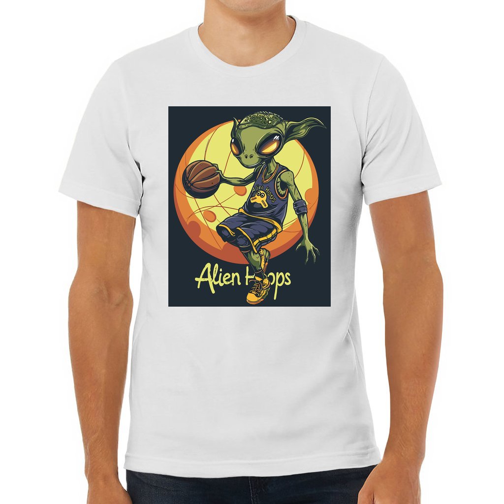 Basketball T-Shirt, Comfortable Sports T-Shirt, Alien Hoops Athletic Gear