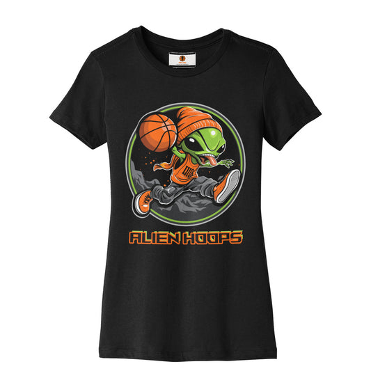 Women’s Alien Hoops T-Shirt, Women's Basketball T-shirt, Breathable Cotton