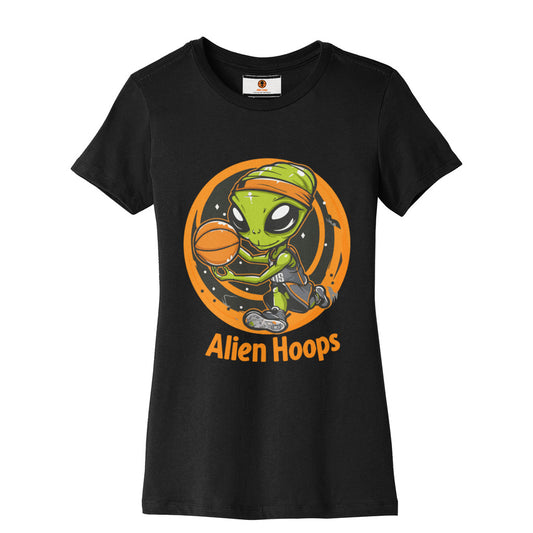 Women’s Alien Hoops T-Shirt, Women's Basketball T-shirt, Breathable Cotton