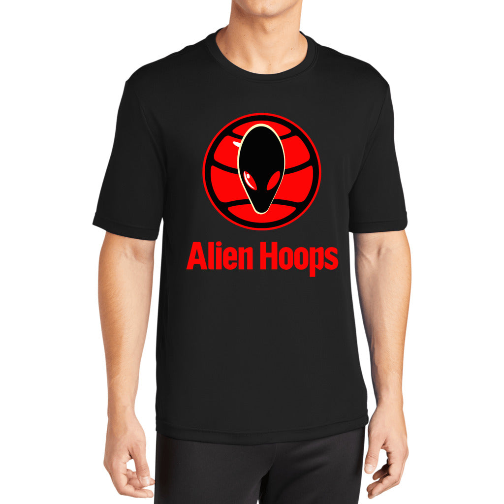 Moisture-Wicking T-Shirt, Athletic Performance Tee, Alien Hoops Elite Shirt