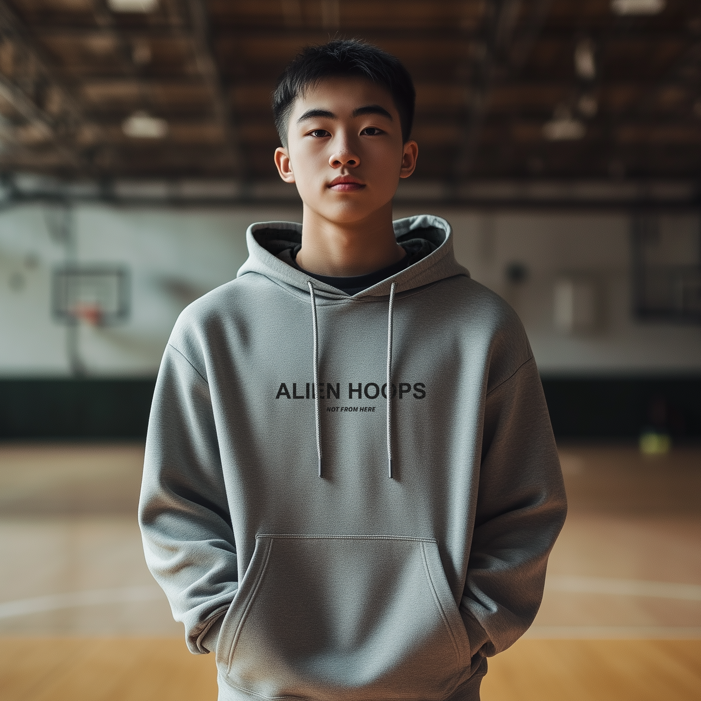 alien hoodie, alien hoops hoodie, Alien Hoops Pull Over Hoodie, basketball hoodie, heavyweight hoodie, mens hoodie, unisex hoodie, warm hoodie, womens hoodie, boy model