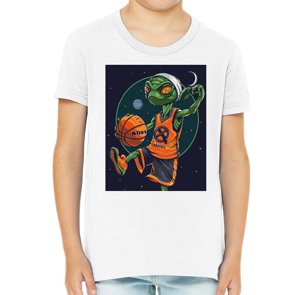 Youth Alien Hoops T-Shirt, 100% cotton, midweight fabric