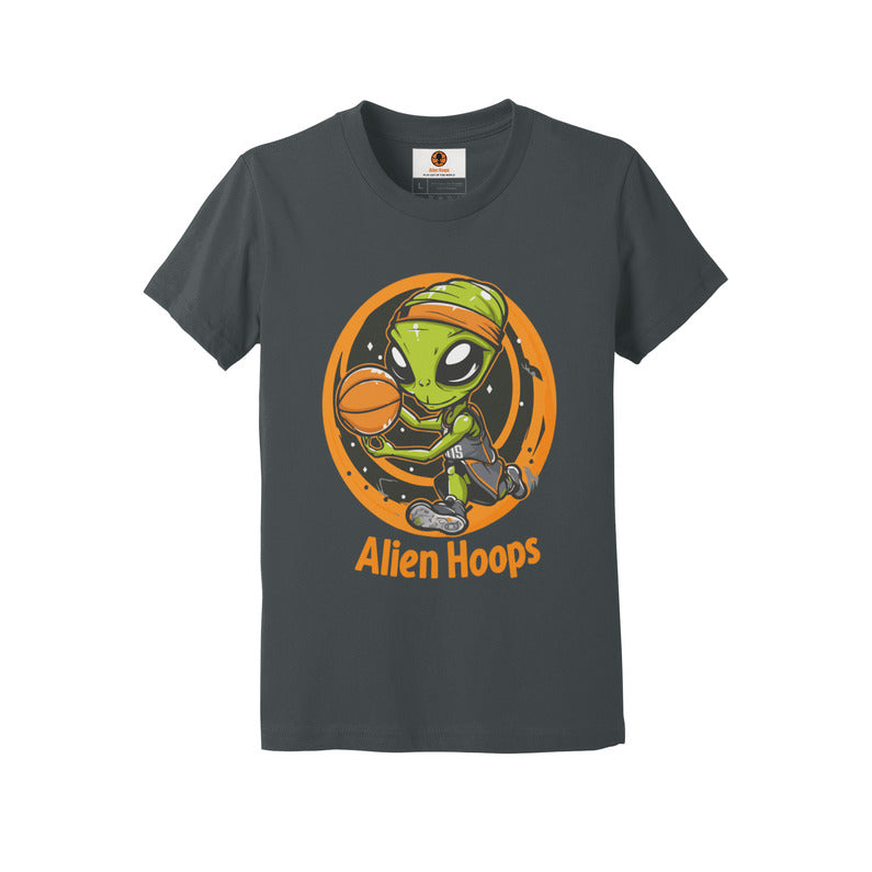 Youth Alien Hoops T-Shirt, 100% cotton, midweight fabric