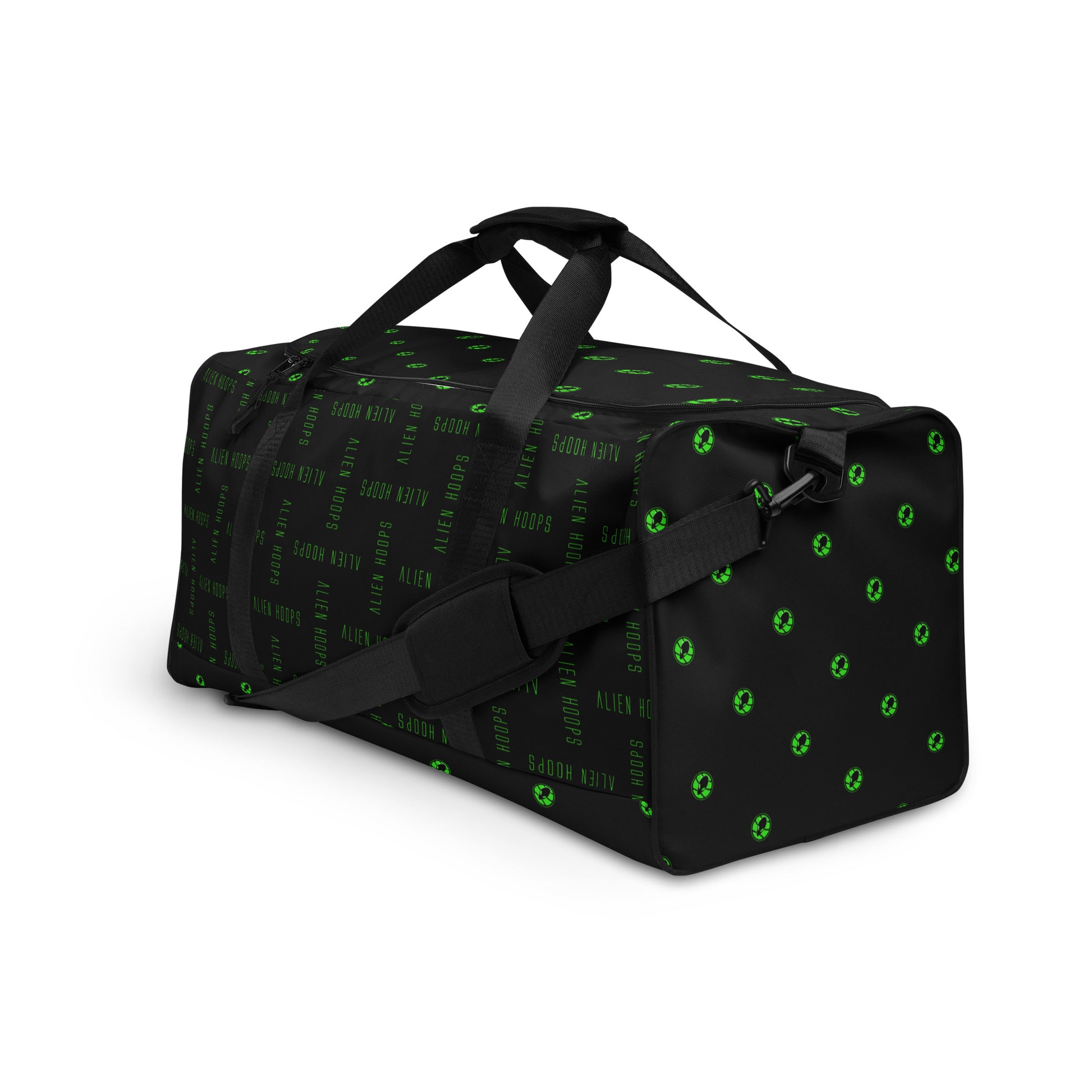 alien hoops elite gym bag, basketball bag, sports tote, gym bag, sports duffel bag, basketball equipment bag, right side