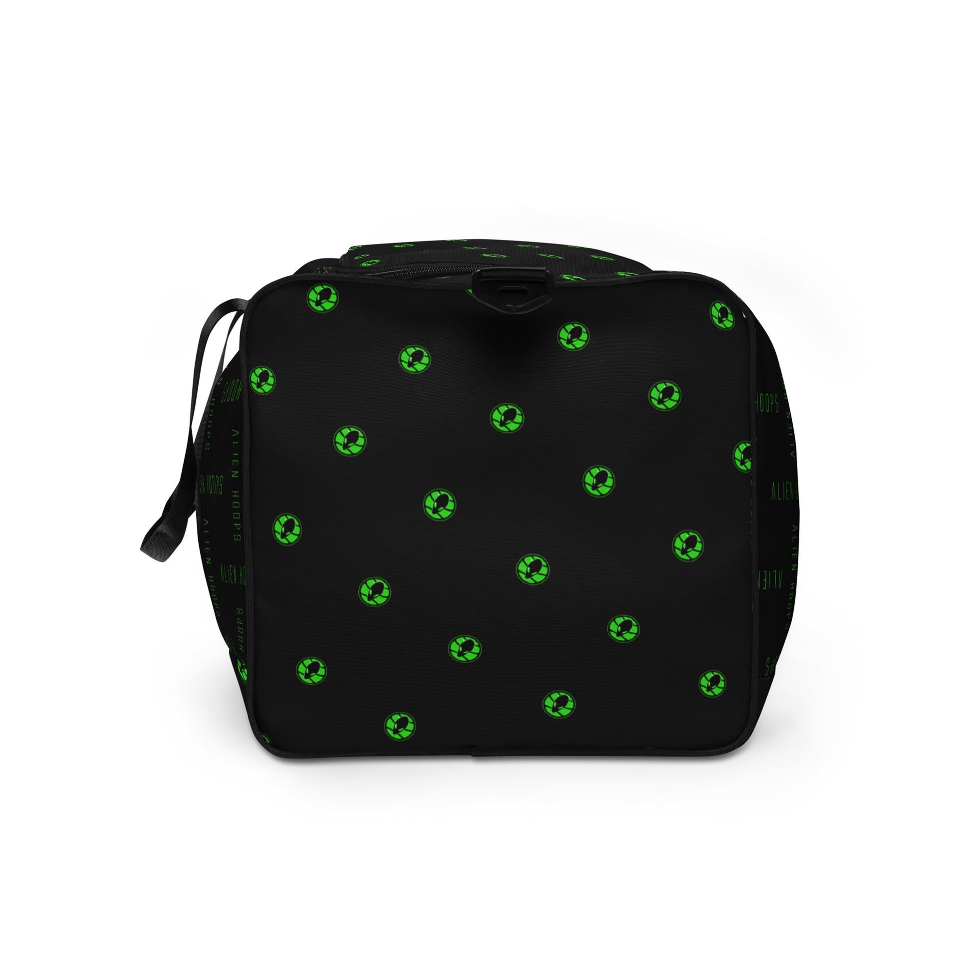 alien hoops elite gym bag, basketball bag, sports tote, gym bag, sports duffel bag, basketball equipment bag, side view