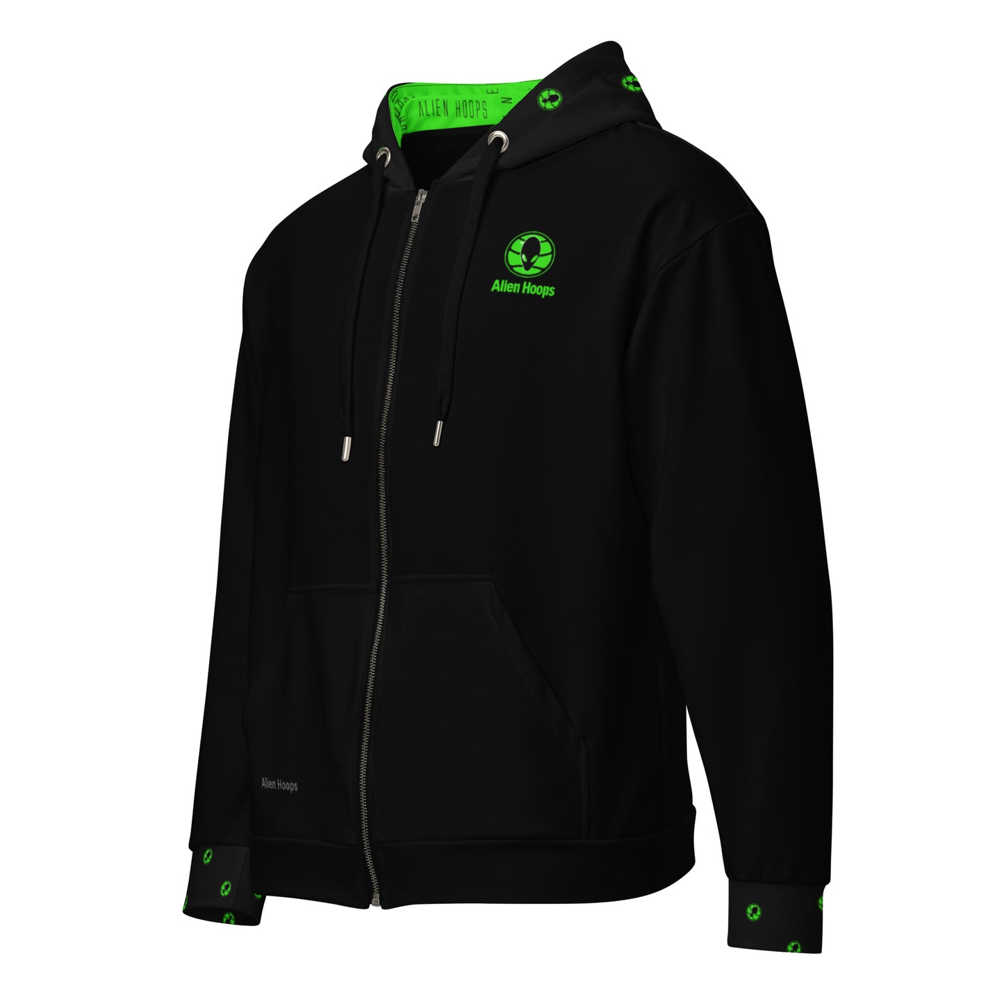 Alien Tech Apparel, basketball jogging suit, jogger set, Zip Hoodie, Hoodie, Front 1