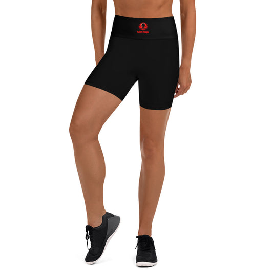 Women's Sport Shorts, High Waist Shorts, Alien Hoops Shorts