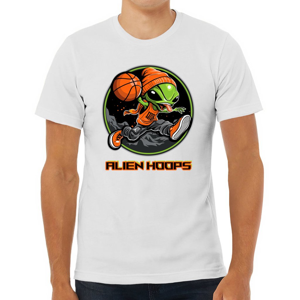 Basketball T-Shirt, Comfortable Sports T-Shirt, Alien Hoops Athletic Gear