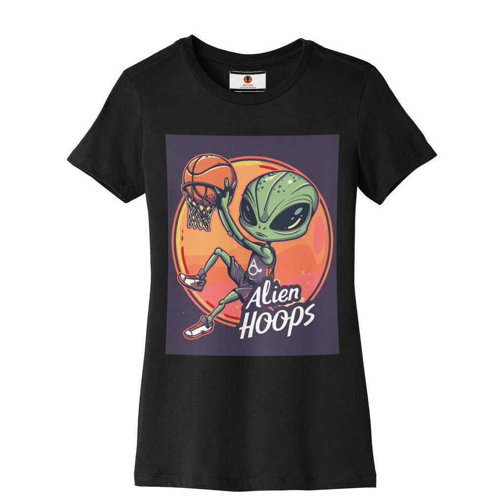 Women’s Alien Hoops T-Shirt, Women's Basketball T-shirt, Breathable Cotton