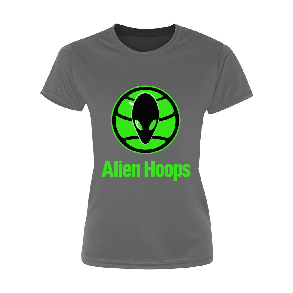 Women's Alien Hoops Elite T-Shirt, Double-Needle Stitched Hem, Durable Sports Tee