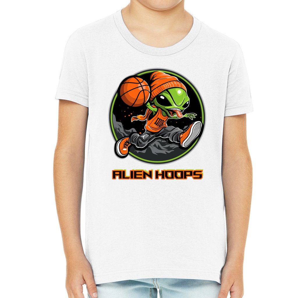 Youth Alien Hoops T-Shirt, 100% cotton, midweight fabric