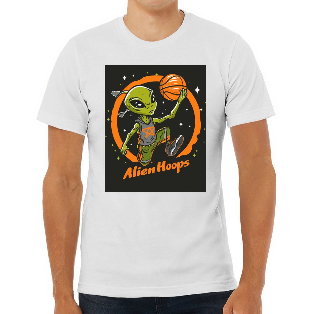 Basketball T-Shirt, Comfortable Sports T-Shirt, Alien Hoops Athletic Gear