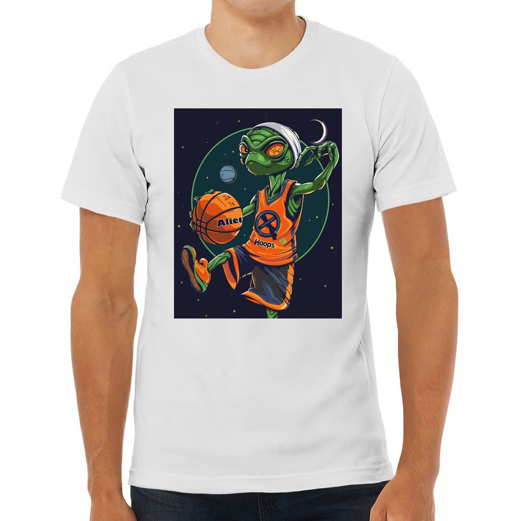 Basketball T-Shirt, Comfortable Sports T-Shirt, Alien Hoops Athletic Gear