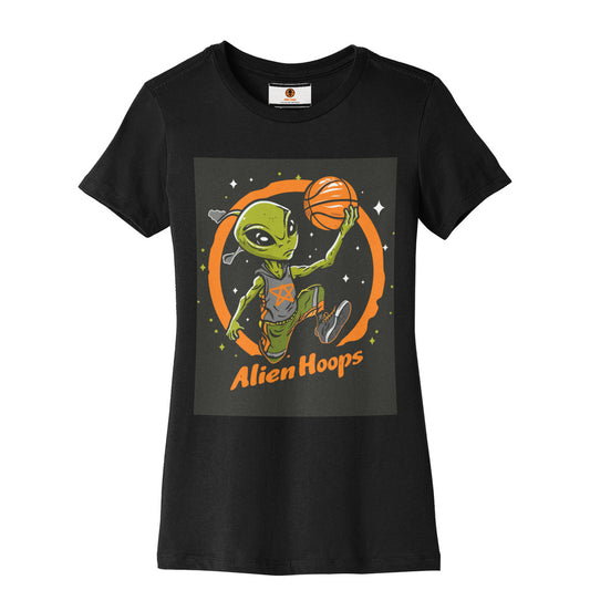 Women’s Alien Hoops T-Shirt, Women's Basketball T-shirt, Breathable Cotton