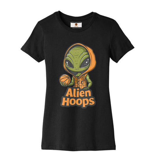 Women’s Alien Hoops T-Shirt, Women's Basketball T-shirt, Breathable Cotton