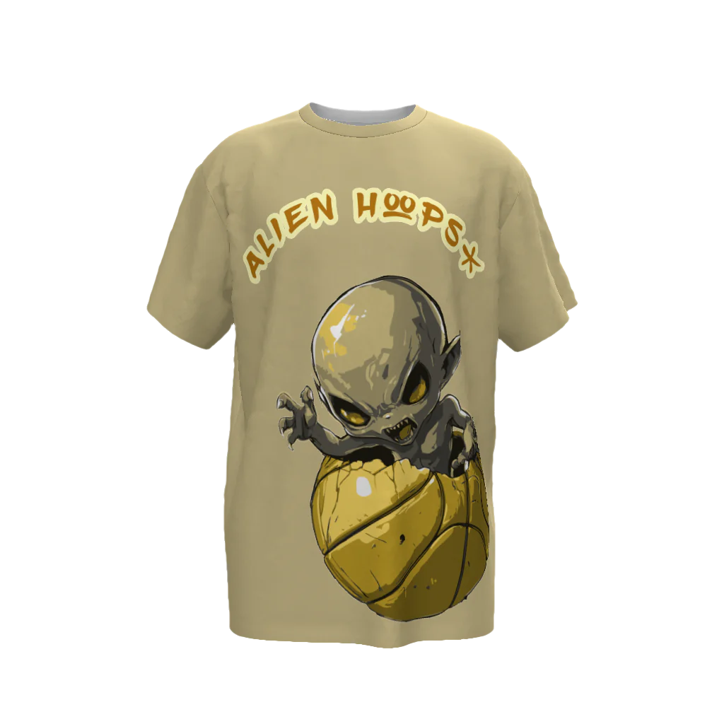 alien hoops, Alien Hoops T-shirt, Supernatural, basketball t-shirt, loose fit tshirt, unisex tshirt, supernatural tshirt, front