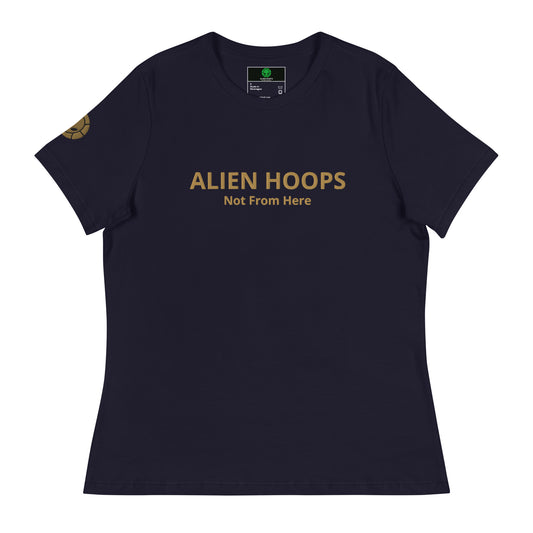 alien hoops women's not from here tshirt, alien hoops, alien hoops tshirt, basketball tshirt, soft style tshirt, Women's Workout Shirt, front