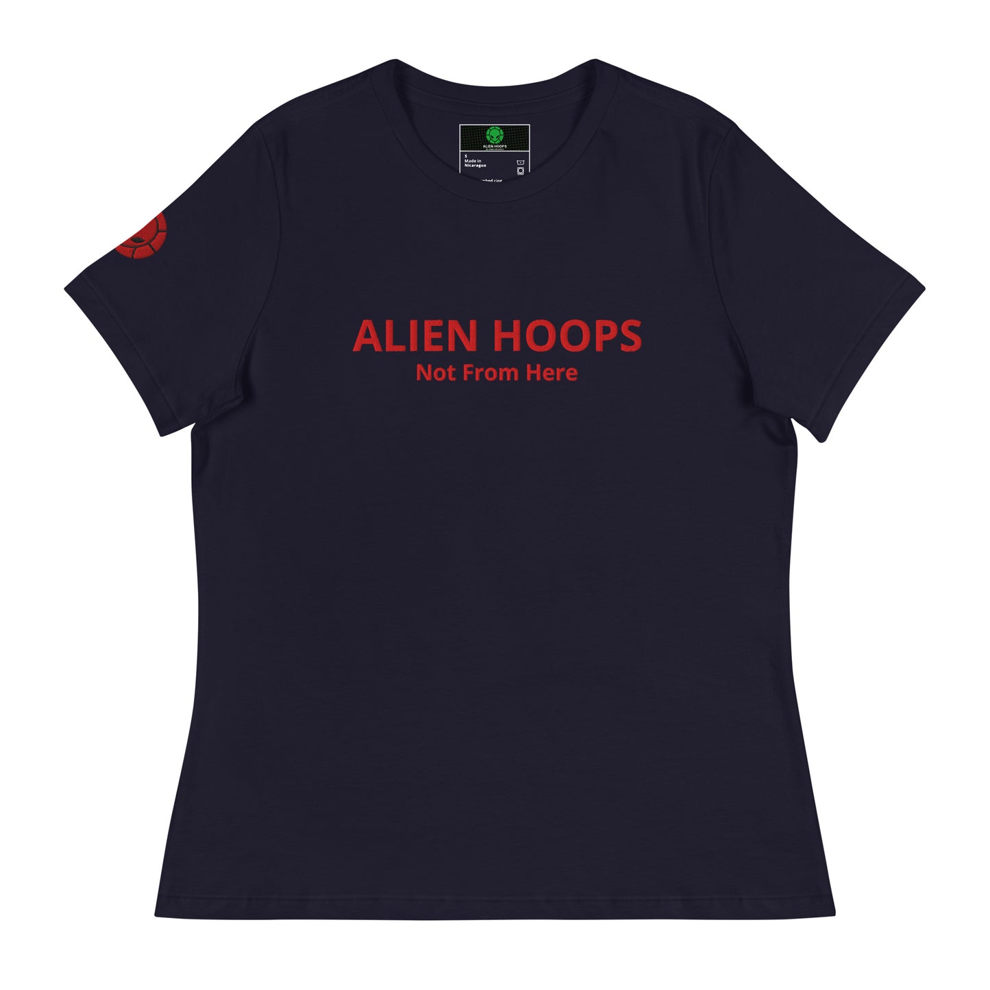 alien hoops women's not from here tshirt, alien hoops, alien hoops tshirt, basketball tshirt, soft style tshirt, Women's Workout Shirt, front