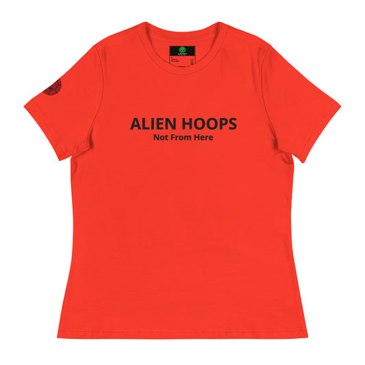 alien hoops women's not from here tshirt, alien hoops, alien hoops tshirt, basketball tshirt, soft style tshirt, Women's Workout Shirt, front